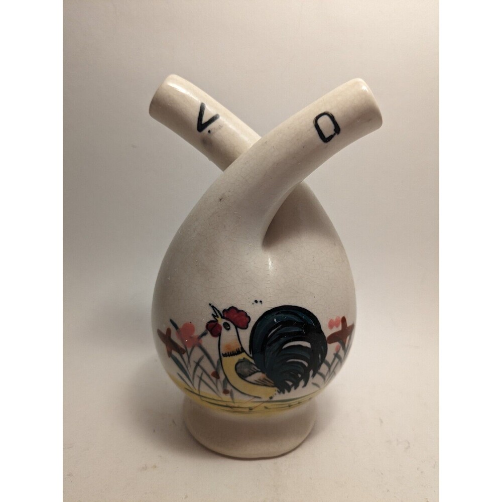 Vintage Double Vinegar Oil Cruet Twist Neck